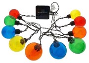 Catena LED solare 10xLED/3,65m 600 mAh IP44 multicolore