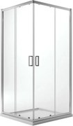 Box doccia 70x70 cm ad angolo due lati cristallo 6 mm trasparente Jonathan