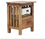 Mobiletto ALEC - Comodino in Legno Riciclato Marrone 40x30x51cm