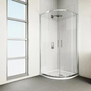 Box doccia con ingresso angolare scorrevole Verve quadrante L 80 x L 80 x H 190 cm in vetro, sp. 6 mm cromo