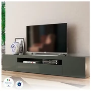 Mobile Porta TV 180 cm Amelia Rovere sbiancato e Rovere chiaro con due ante  e due