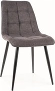 Sedia Chic Brego Brego grigio18/nero
