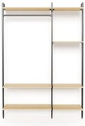 Kit cabina armadio PROJECT KIT GUARDAROBA 152X50CM INDUST in alluminio 152.5 x 220 x 50 cm marrone/antracite
