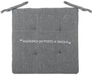 Cuscino sedia 40x40 cm antracite con scritta