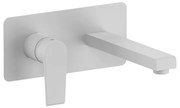 Miscelatore lavabo a muro Mariani serie Artic in ottone bianco opaco
