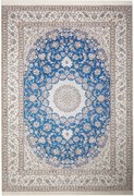 Nain Tappeto persiano 350x250 Blu (Iran) Annodato A Mano