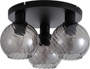 Searchlight 44521SM - Plafoniera RADIANCE 3xE27/60W/230V Ø 37,5 cm nero