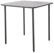 Tavolo da pranzo per giardino Cafe in acciaio con piano in alluminio grigio per 4 persone 70x70cm