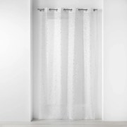Tenda sottile bianca/argentata in voile 140x240 cm Floressia – douceur d'intérieur