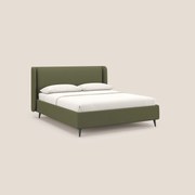Nadine letto contenitore di design e comfort Italiano in tessuto impermeabile T19 verde
