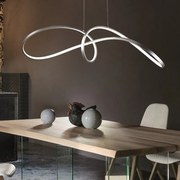 Lampadario LED moderno Even grigio, luce naturale 3075 lumen, NOVECENTO