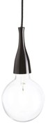 Sospensione Moderna Minimal Metallo Nero 1 Luce E27 8W 3000K Luce Calda