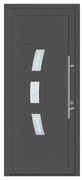 Portoncino d'ingresso in pvc 20021 L 80 x H 210 cm antracite apertura sinistra