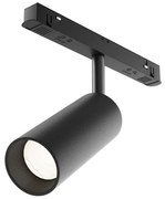 Faretto Per Binario Moderno Focus Led Alluminio Nero 1 Luce Calda 12W