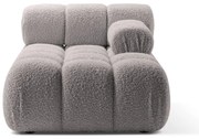 Modulo divano grigio chiaro in tessuto bouclé (angolo destro) Bellis - Micadoni Home