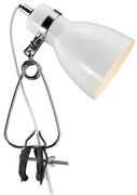 Nordlux - Lampada da tavolo con morsetto CYCLONE 1xE14/15W/230V bianco