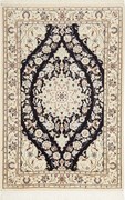 Nain Tappeto persiano 70x110 Blu (Iran) Annodato A Mano