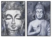 Quadro Home ESPRIT Buddha Orientale 83 x 4,5 x 123 cm (2 Unità)