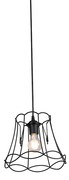 Lampada a sospensione retrò nera 20 cm - Granny Frame
