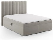 Letto boxspring grigio con contenitore 160x200 cm Gina - Milo Casa