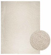 Tappeto Zızur Crema 240x340 Cm Aspetto Iuta Interni Ed Esterni /