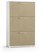 Scarpiera SCARPIERA 3 ANTE DOPPIA doppia profondità L 67 x H 112 x P 28 cm 18 paia, beige