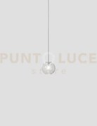Oto sospensione 18 cristallo rigadin nickel satinato 1 luce attacco g9