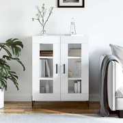 Credenza 69,5x34x90 cm in legno multistrato bianco lucido