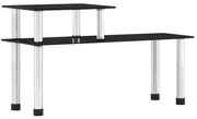 Mensola Da Cucina Nera 45x16x26 Cm İn Vetro Temperato /