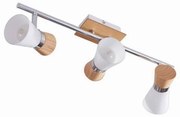 Lindby - Vivica 3 Plafoniera White/Light Wood/Chrome Lindby