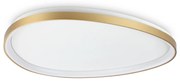 Plafoniera Contemporanea Gemini Metallo Ottone Led Integrato 42W 3000K Ip20