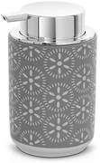 Dispenser porta sapone da appoggio in ceramica grigio Circus