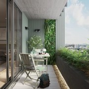 Set tavolo e sedie Idaho NATERIAL in alluminio verde per 2 persone