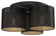 Lampadario a plafone LOFT SHADE 3xE27/60W/230V nero/oro