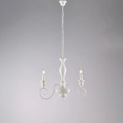 Lampadario Shabby Chic Cascina Bianco 3 Luci E14