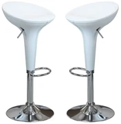 Sgabelli da bar design regolabili neri H65 cm (set di 2) PEBBLE