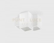 Heraea lampada da soffitto a 3 luci in gesso bianco attacco gu10 19...