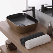 Lavabo D'Appoggio 45x32,5 Cm Nero Opaco