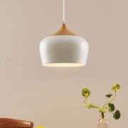 Lampada a sospensione Vilsera Lindby, dimmerabile, Bianco / Opale, Soggiorno / Sala da pranzo, Metallo, Scandinavo, Lampada a sospensione