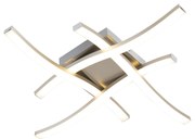 Plafoniera quadrata di design in acciaio con LED - Onda