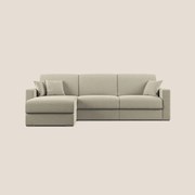 Best Divano letto angolare con penisola in tessuto smacchiabile QuickClean T08 panna