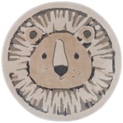 Tappeto beige per bambini ø 140 cm Lion - Hanse Home