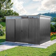 PRIMEYARD Casetta da giardino 260 x 200 cm, grigio perla - (GFPV01012)