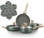 Batteria pentole 10 pezzi verde Cooking Therapy