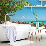Carta da parati – Spiaggia sabbiosa sull'isola di Bamboo