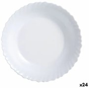 Piatto da pranzo Luminarc Feston Bianco Vetro 25 cm (24 Unità)