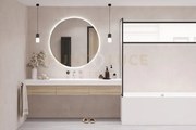 Luna specchio da parete rotondo retro-illuminato d.100cm leed 37w 5...