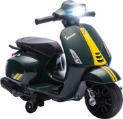 Moto Elettrica per Bambini con Licenza Ufficiale Piaggio Vespa 6V con Rotelle e Luci Verde Scuro...