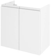 Mobile da bagno sotto lavabo Remix bianco lamellare opaco L 60 x H 58 x P 33 cm 2 ante, lavabo non incluso