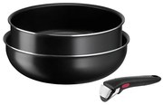 Tefal - Set di teglie 3 pz INGENIO EASY COOK &amp; CLEAN BLACK